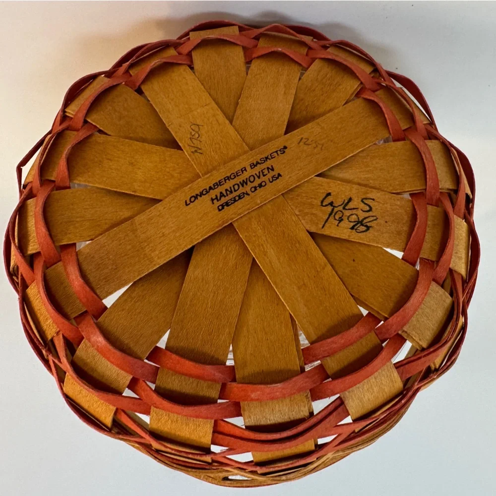 VTG‎ Longaberger USA Woven Basket Handle Mother's Day 1998